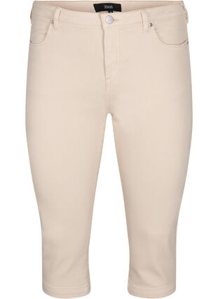Close-fitting Emily capri trousers, Oatmeal, Packshot image number 0