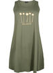 Sleeveless cotton dress with a-shape, Thyme W. Palm trees, Packshot image number 0