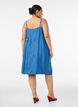 Denim-look dress in TENCEL&trade; Lyocell with straps, Blue, Model image number 2