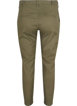 Chinos in cotton with pockets, Army, Packshot image number 1