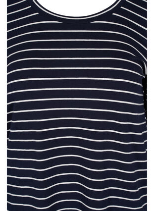 Striped cotton dress with slits, Blue Stripe, Packshot image number 2