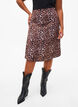 Leopard print skirt with slits, Leopard AOP, Model image number 2