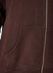 Sweat cardigan with high collar and zip, Brown, Packshot image number 3