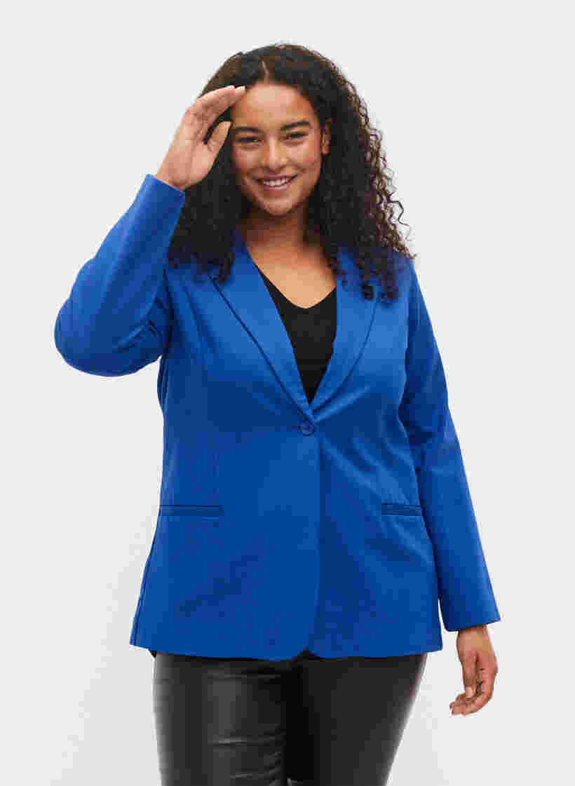 Simple blazer with button, Surf the web, Model