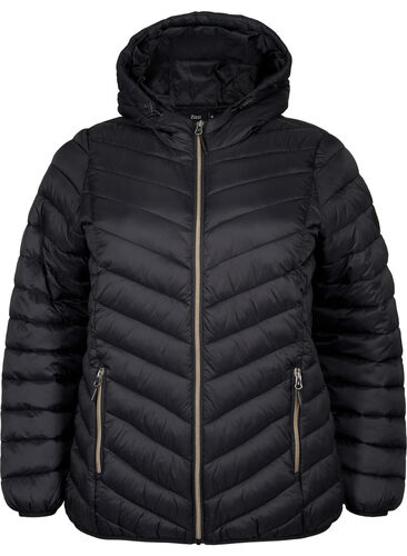 Lightweight jacket with hood, Black, Packshot image number 0