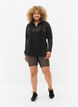 Sports cardigan with zipper and high neck, Black, Model image number 2