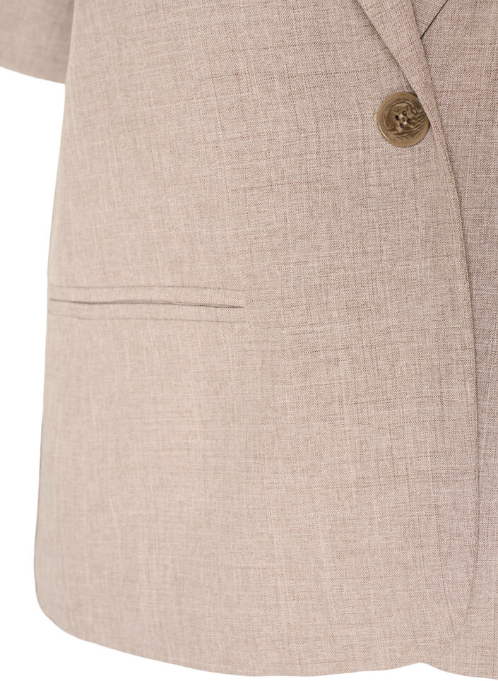 Blazer with short sleeves and lapels, Brown, Packshot image number 2