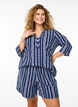 Striped shorts in a linen-viscose blend, Blue, Model image number 0