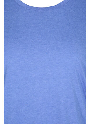 Plain blouse with 3/4 sleeves, Ultramarine Mel, Packshot image number 2