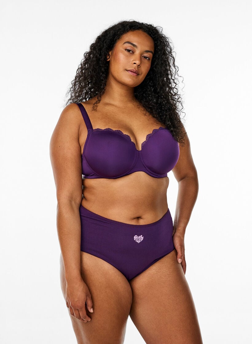 7-pack hipster briefs with regular waist, Purple, Model image number 0