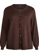 Fine-knit cardigan with ball buttons, Brown, Packshot image number 0