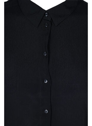 Viscose tunic with buttons, Black, Packshot image number 2