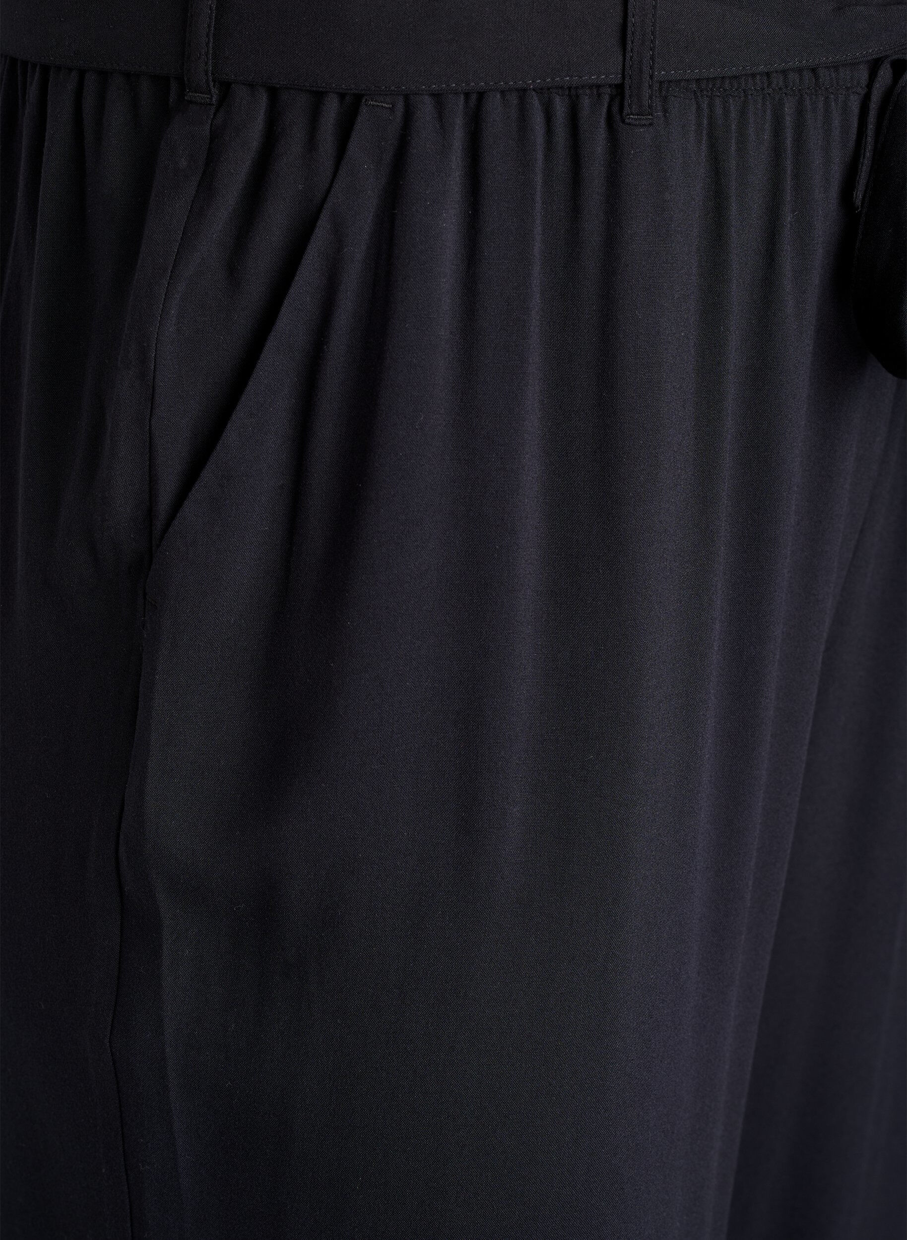 ZizzifashionHigh-waisted viscose trousers, Black, Packshot image number 2