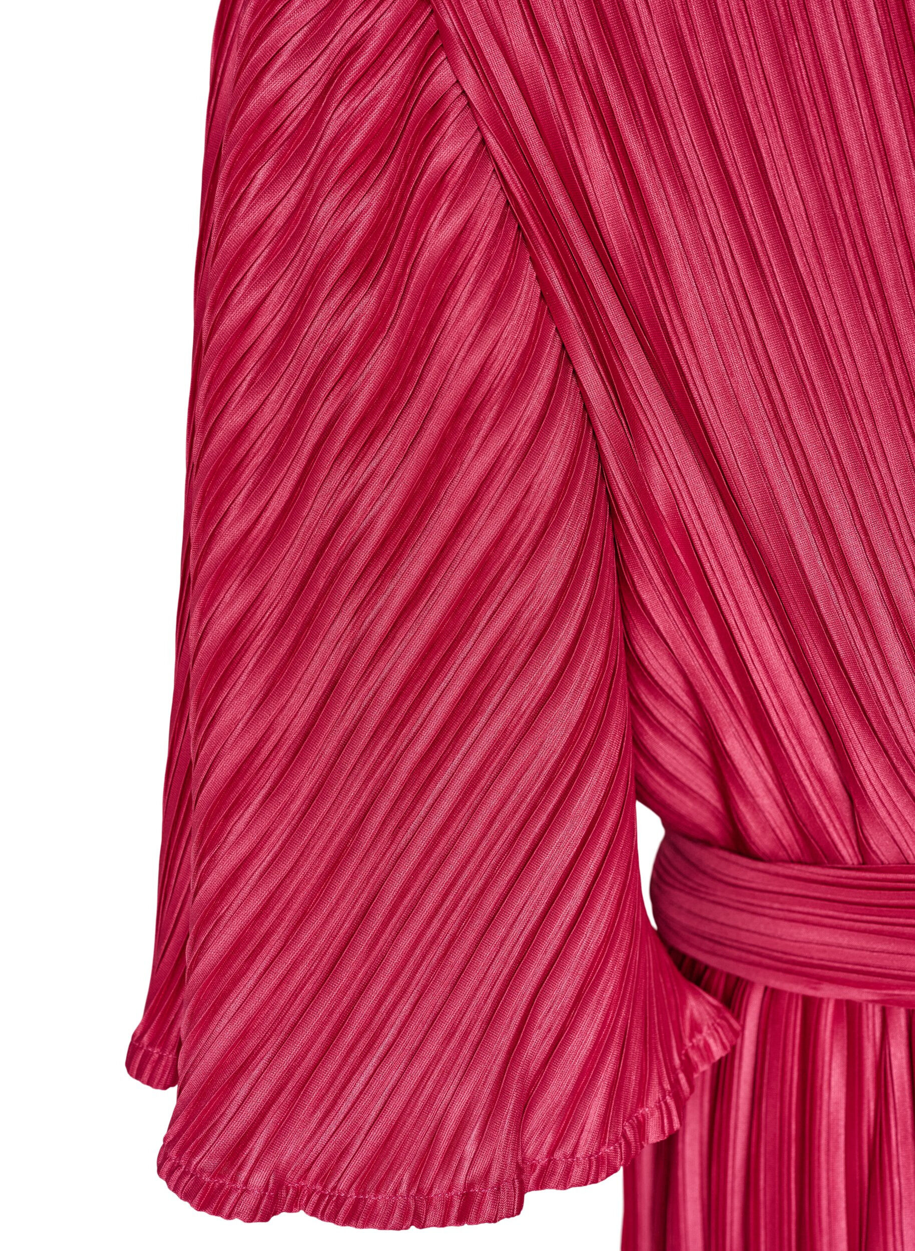 ZizzifashionPleated midi dress with batwing sleeves, Pink, Packshot image number 3