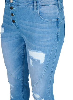 Slim fit ripped Emily jeans, Light blue, Packshot image number 2