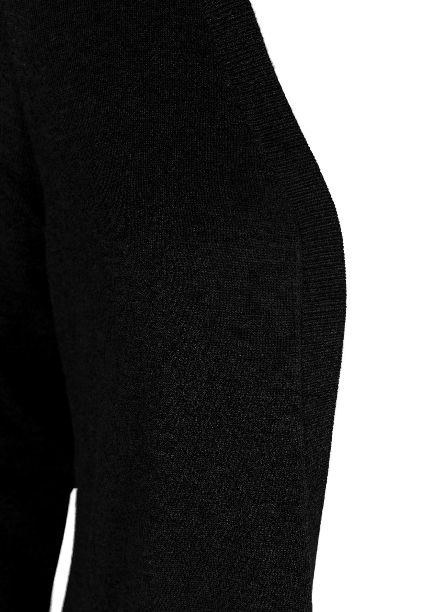 ZizzifashionLong knitted cardigan in a viscose blend, Black, Packshot image number 2
