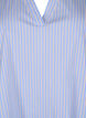 Striped blouse with peplum and ruffle details, Blue Stripe, Packshot image number 2