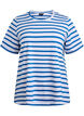 Striped T-shirt in organic cotton, Blue, Packshot image number 0