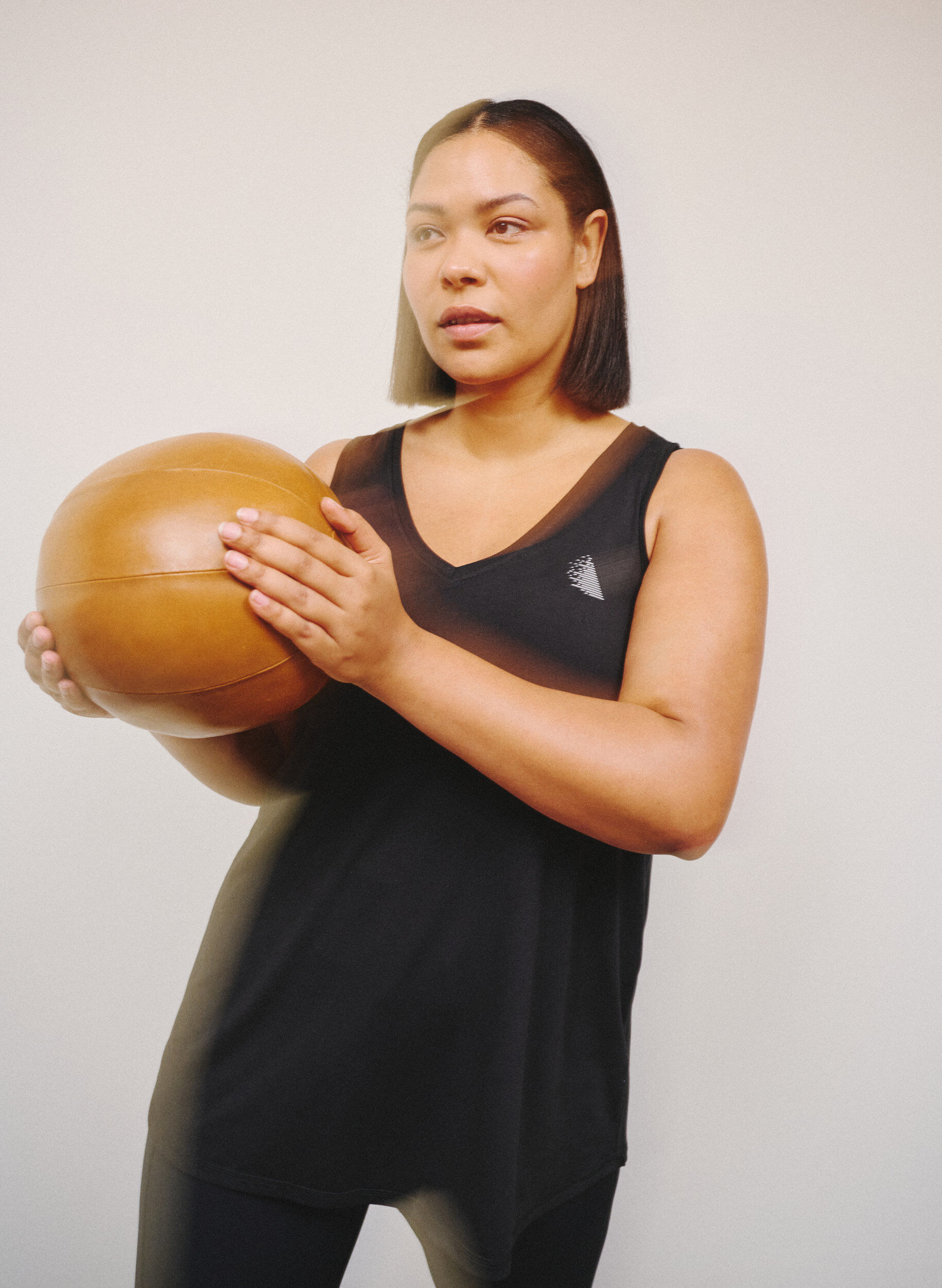 Sports top with V-neck