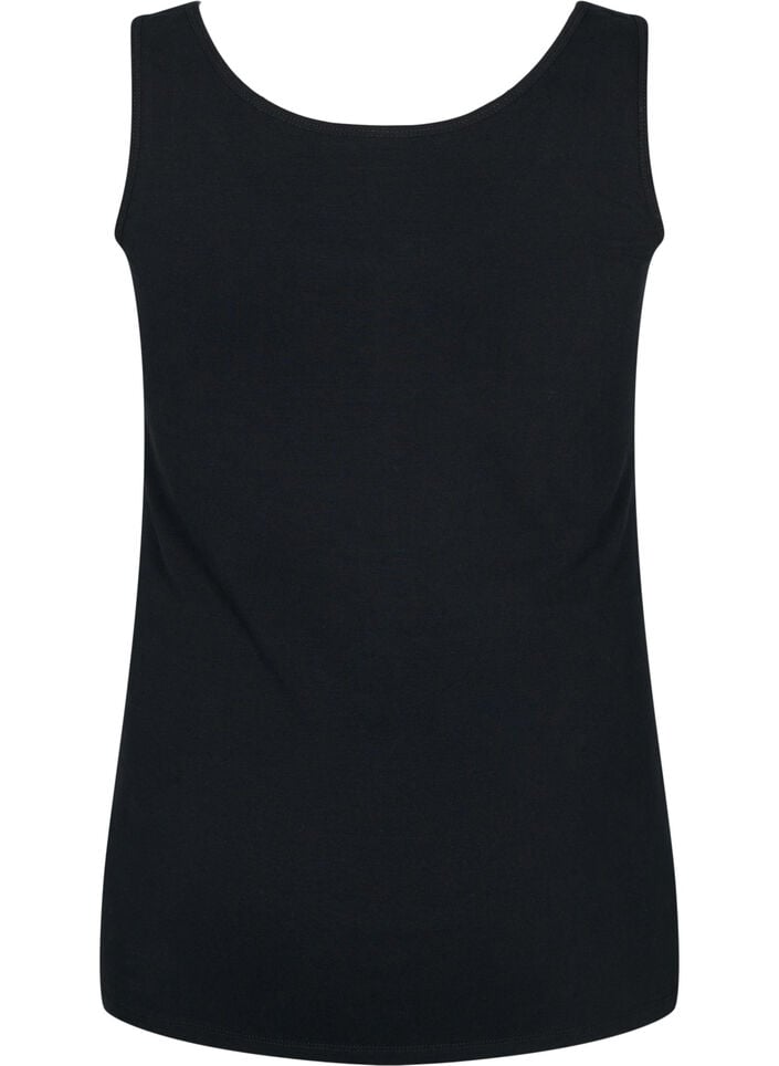 Cotton basic top, Black, Packshot