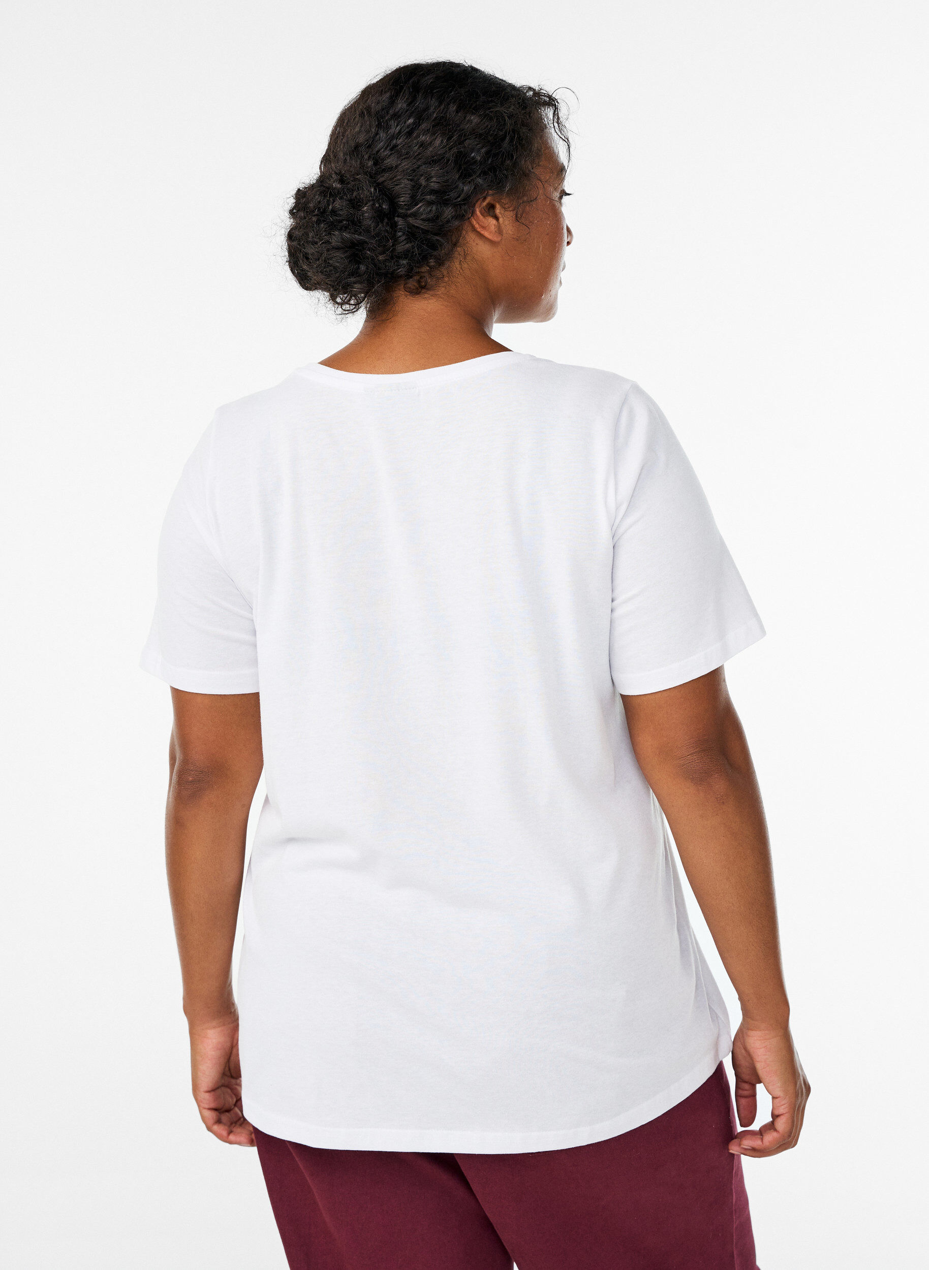 ZizzifashionT-shirt with motif, White, Model image number 2
