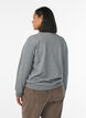 Sweat polo shirt with decorative buttons, Grey, Model image number 2