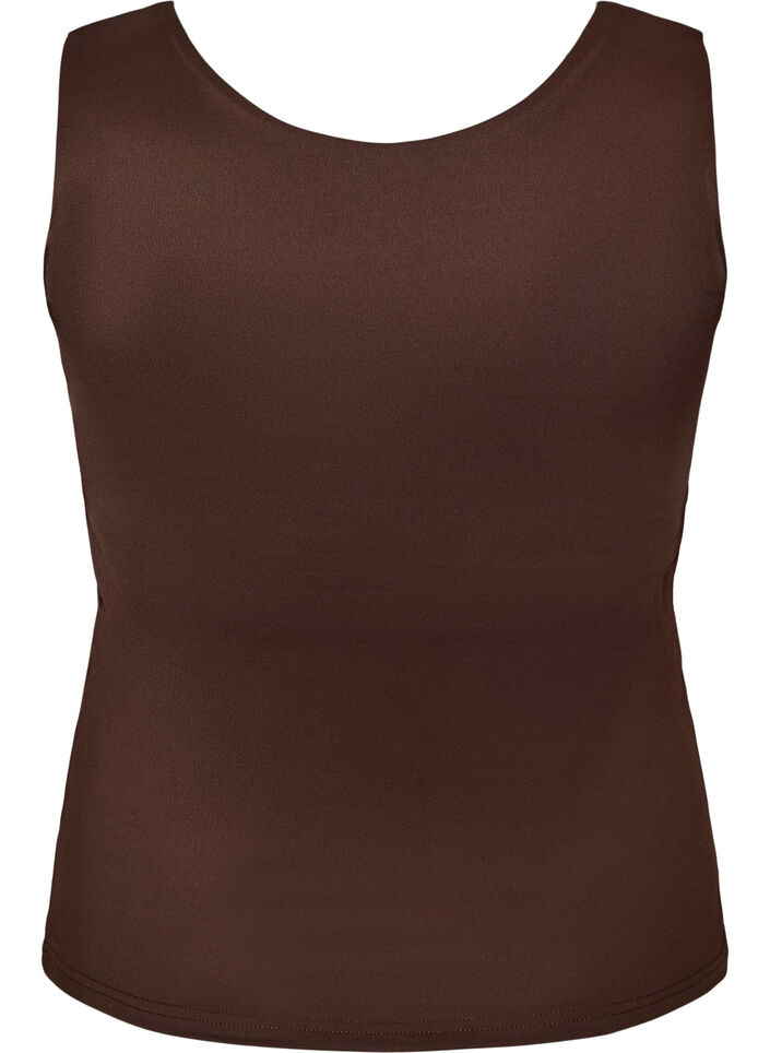 Fitted basic top with reversible function, Brown, Packshot image number 1