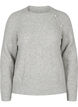 Melange pullover with pearl buttons, Light Grey Melange, Packshot image number 0