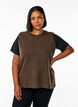 Knitted vest with ribbed edges, Green, Model image number 0