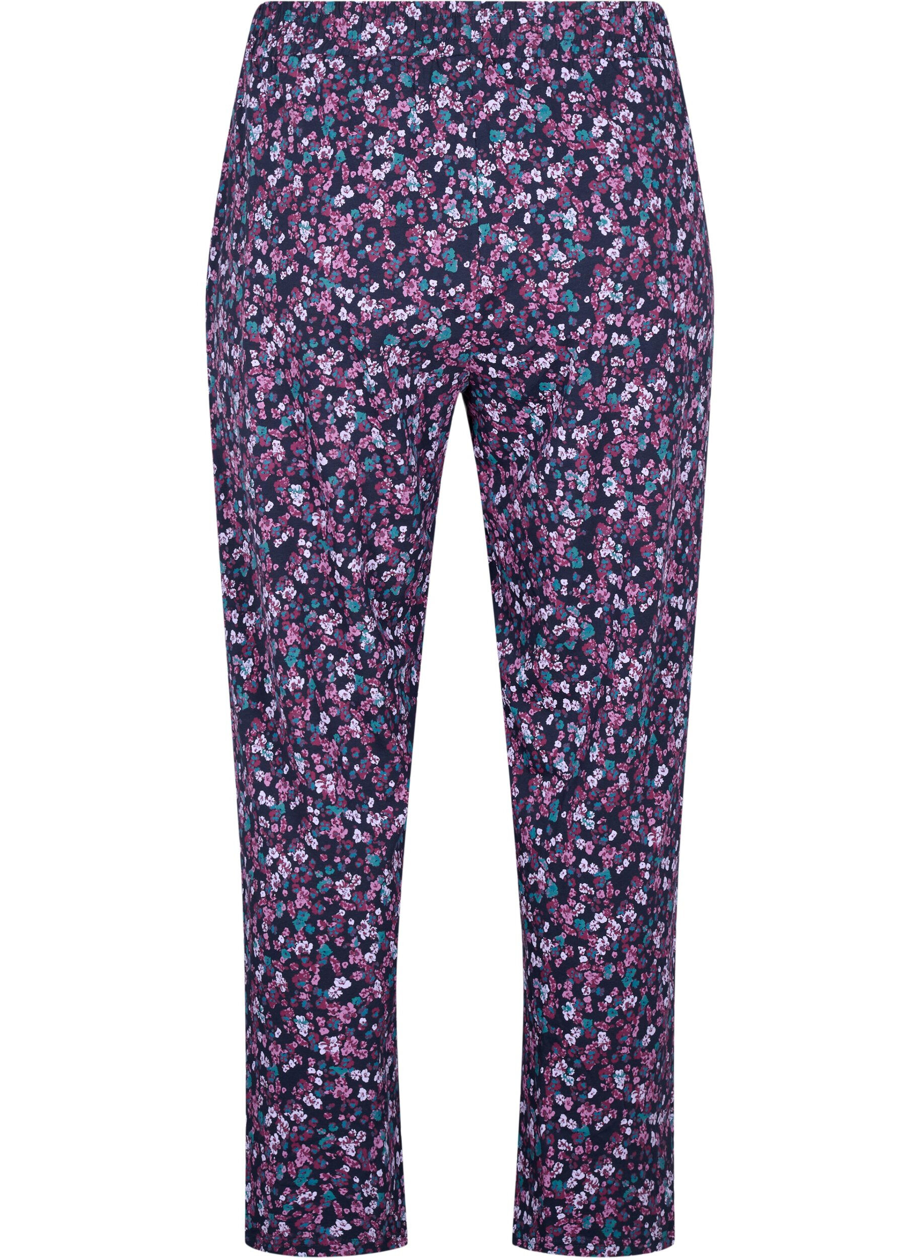 ZizzifashionCotton pajama pants with print, Blue, Packshot image number 1