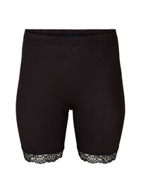 Cycling shorts with a lace trim