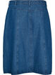 A-line denim skirt with wavy button placket, Blue, Packshot image number 1