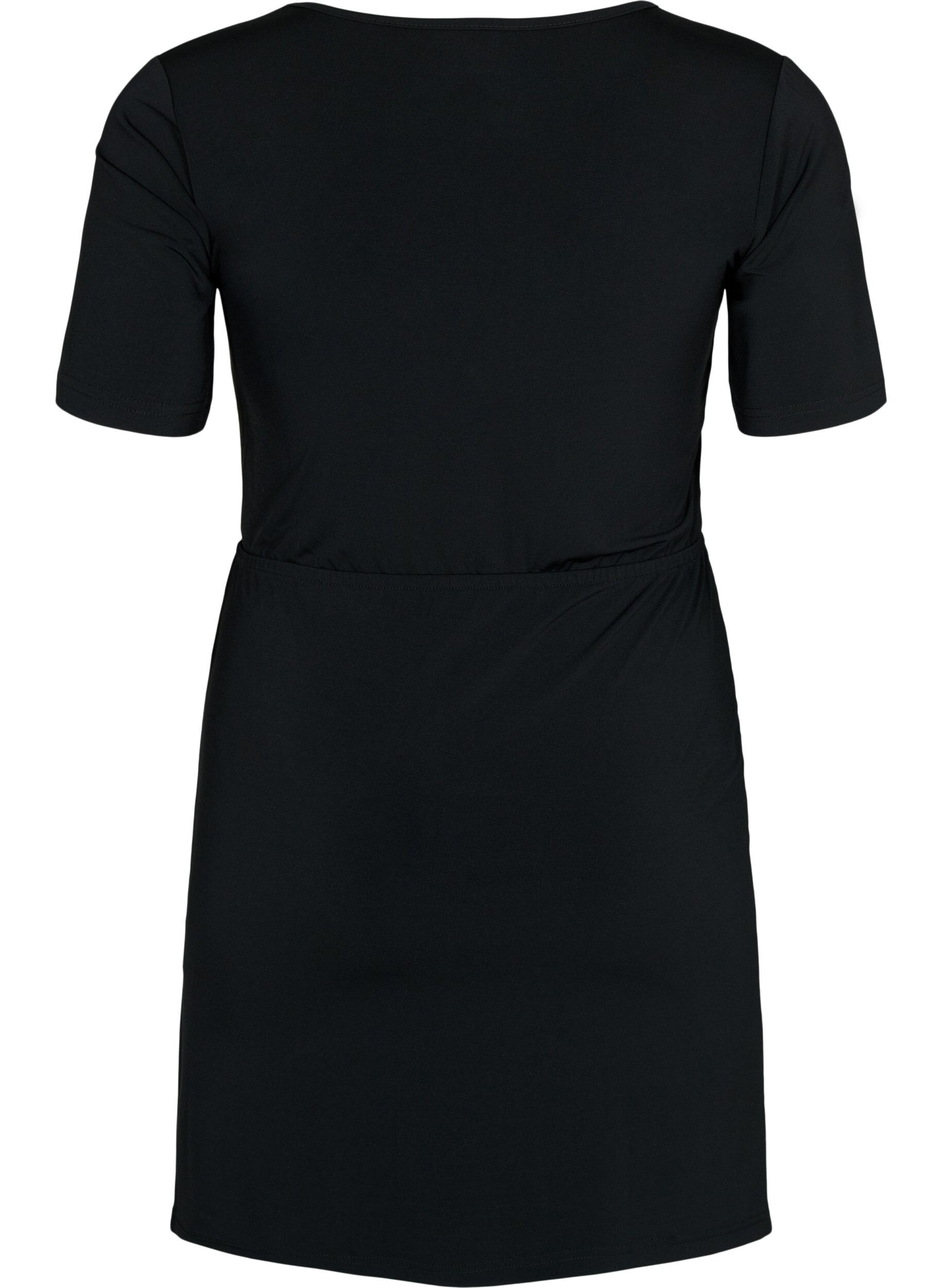 Zizzifashion Short dress with cut-out part, Black, Packshot image number 1
