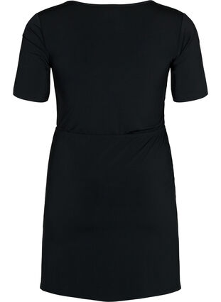 Short dress with cut-out part, Black, Packshot image number 1