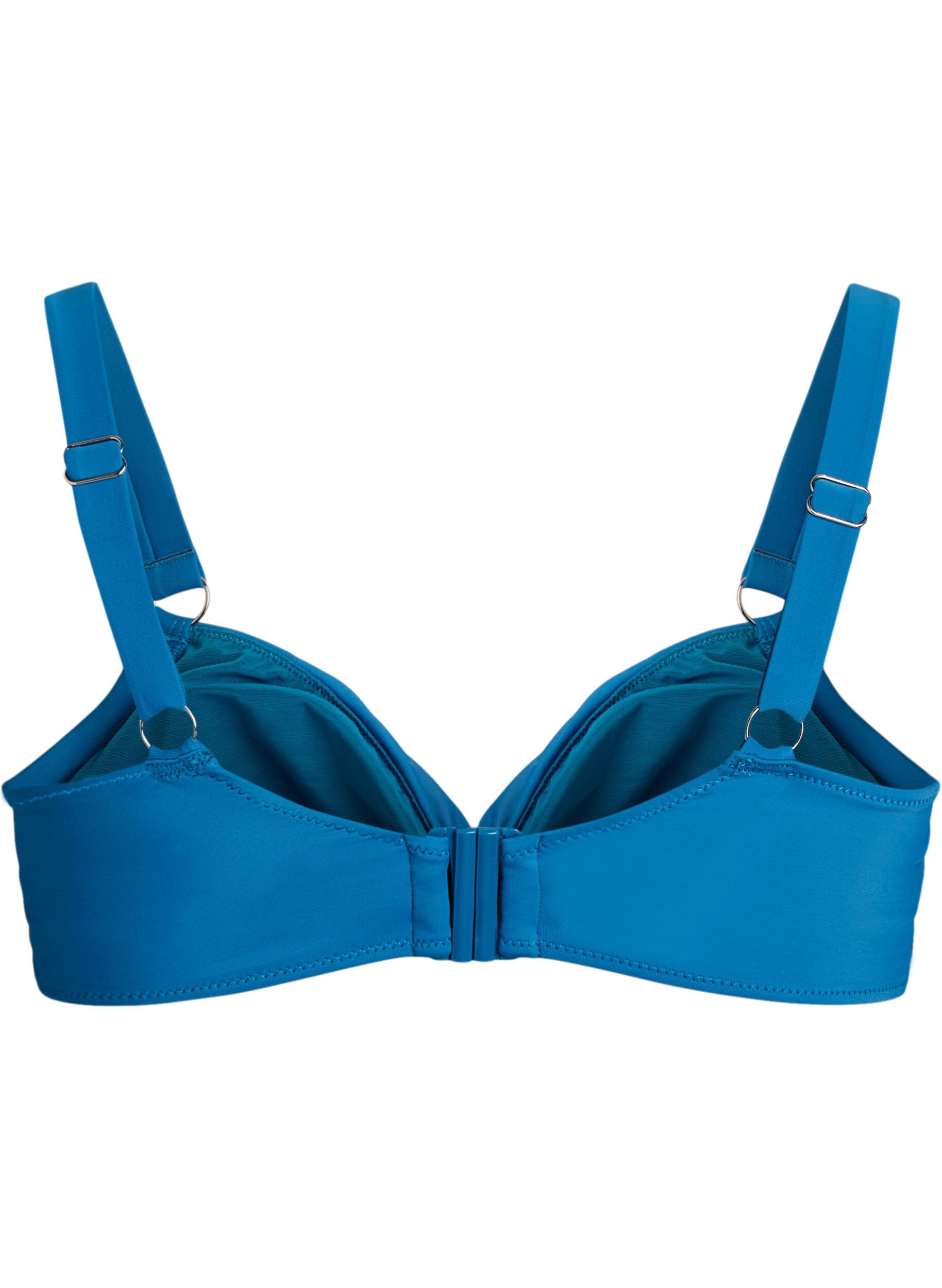 Zizzifashion Underwire bikini bra with draping, Blue, Packshot image number 1