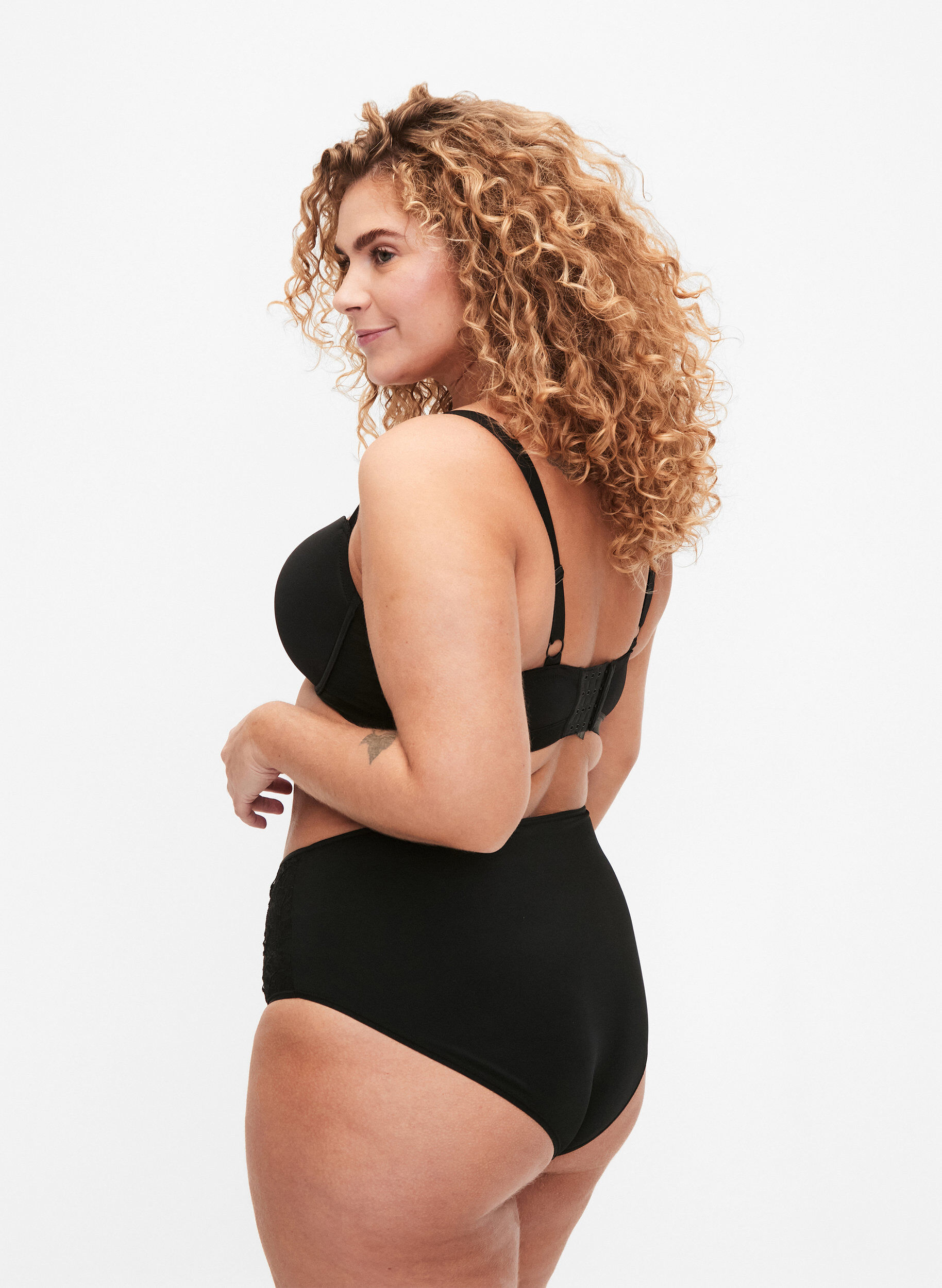 Zizzifashion 2-pack panties with regular waist, Black, Model image number 1