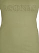 Slim-fit tank top with rhinestones, Green, Packshot image number 2