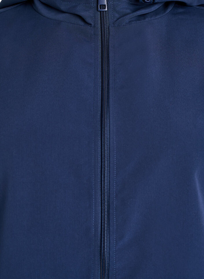 Lightweight jacket with a hood and zipper, Blue, Packshot image number 2