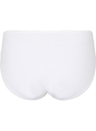 5-pack cotton knickers with regular waist, Bright White, Packshot image number 1