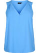 Sleeveless top with wrinkle details, Blue, Packshot image number 0