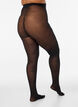 50 denier tights with a floral pattern, Black, Model image number 2