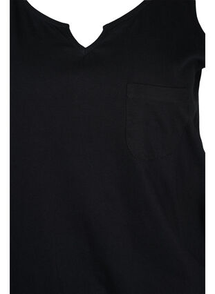 Cotton top with elasticated band in the bottom, Black, Packshot image number 2