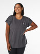 Solid-coloured training T-shirt, Dark Grey, Model image number 0