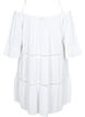Beach tunic with off-shoulder, White, Packshot image number 1