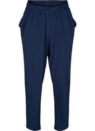 Trousers with pockets and elasticated waist, Night Sky, Packshot image number 0