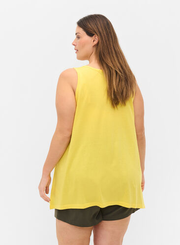 Sleeveless A-line top, Primrose Yellow, Model image number 1