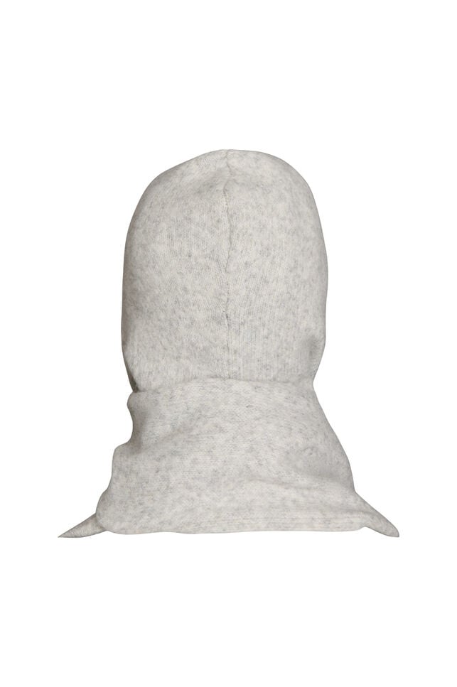 Knitted hooded scarf, Grey, Packshot image number 1