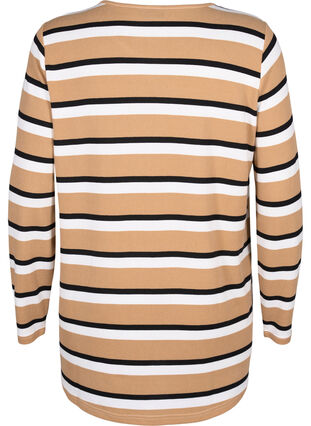 Striped blouse with long sleeves, Stripe, Packshot image number 1