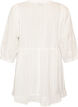 Tunic with eyelet embroidery details and 3/4 sleeves, Vanilla, Packshot image number 1