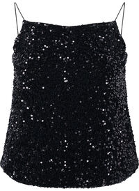 Top with sequin and narrow straps